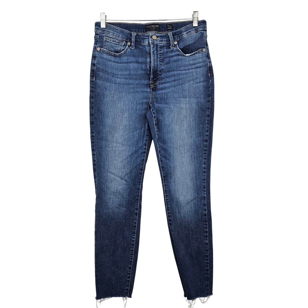 Lucky Brand Brigette Women's High Rise Skinny Jeans‎ Medium Wash Raw Hem 12/31